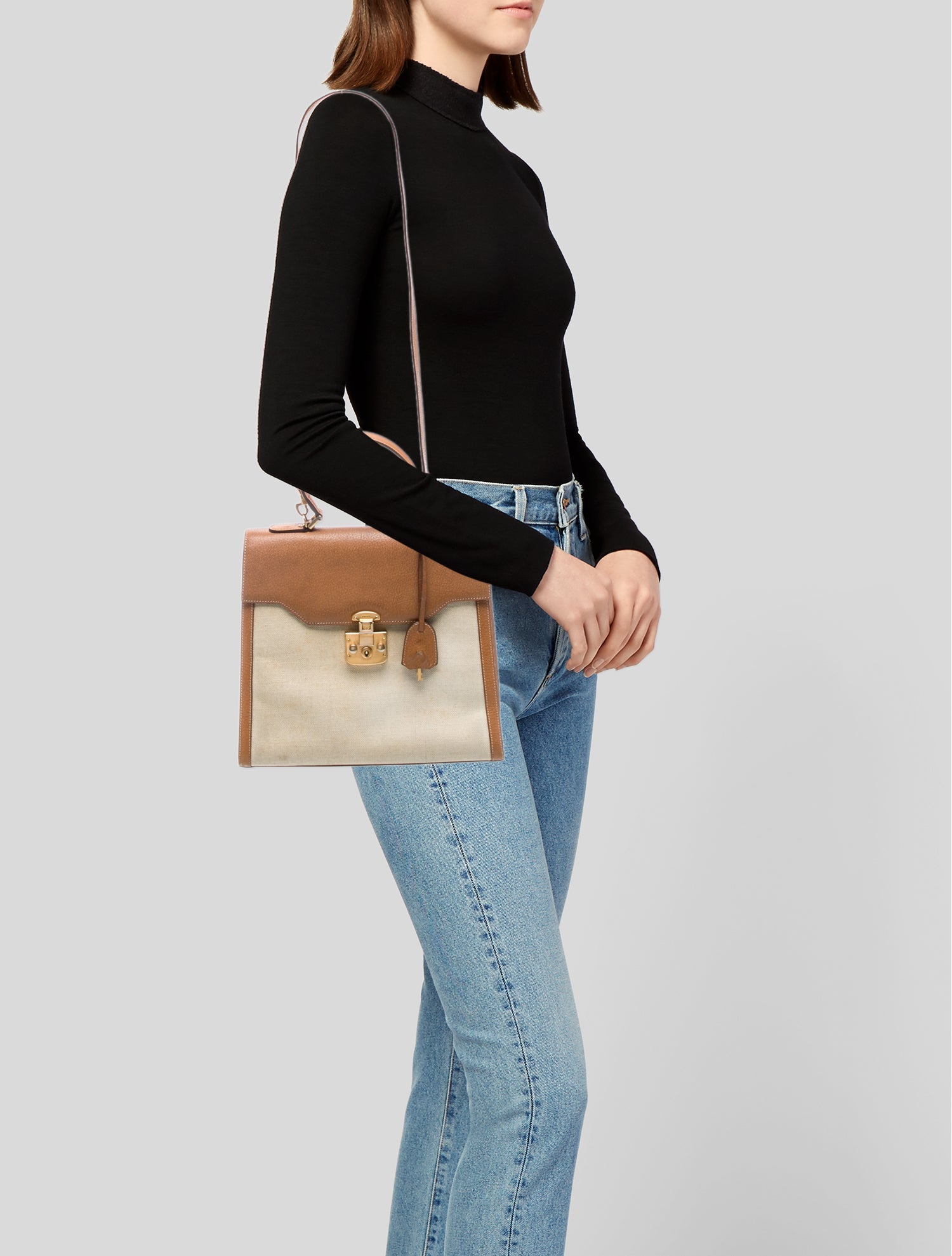 Gucci Canvas Kelly Lady Lock Vintage