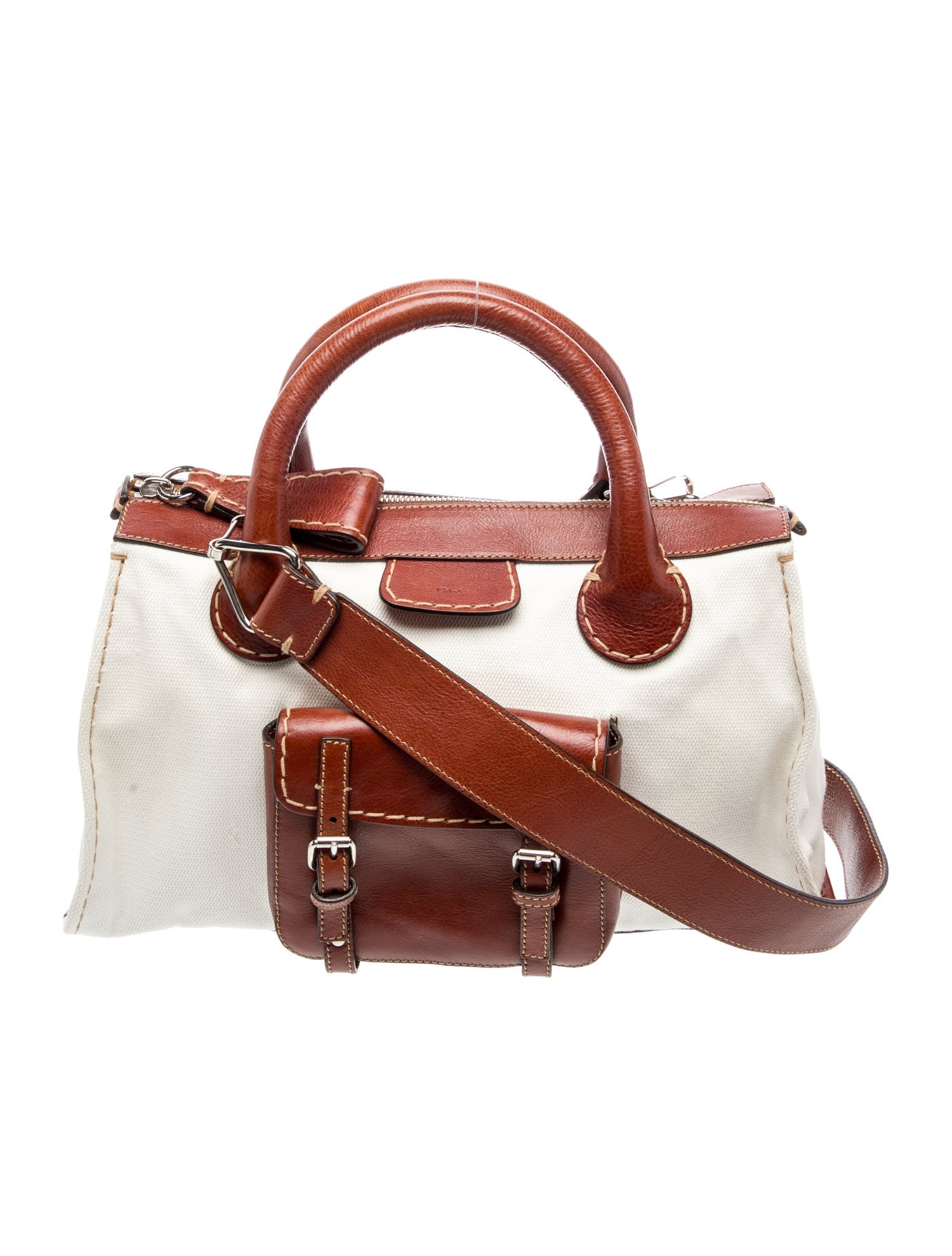 Chloé Canvas Top Handle Bag
