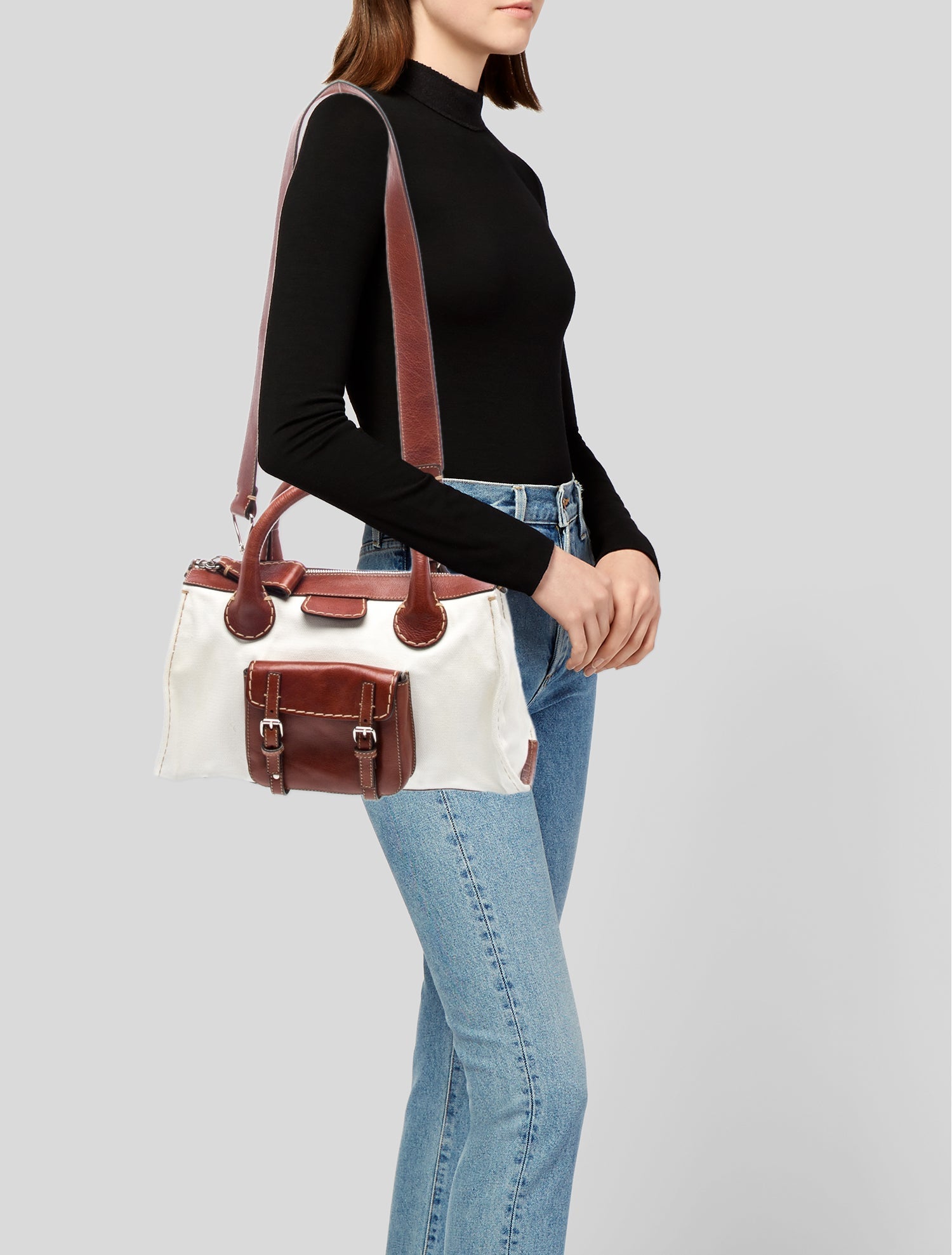 Chloé Canvas Top Handle Bag