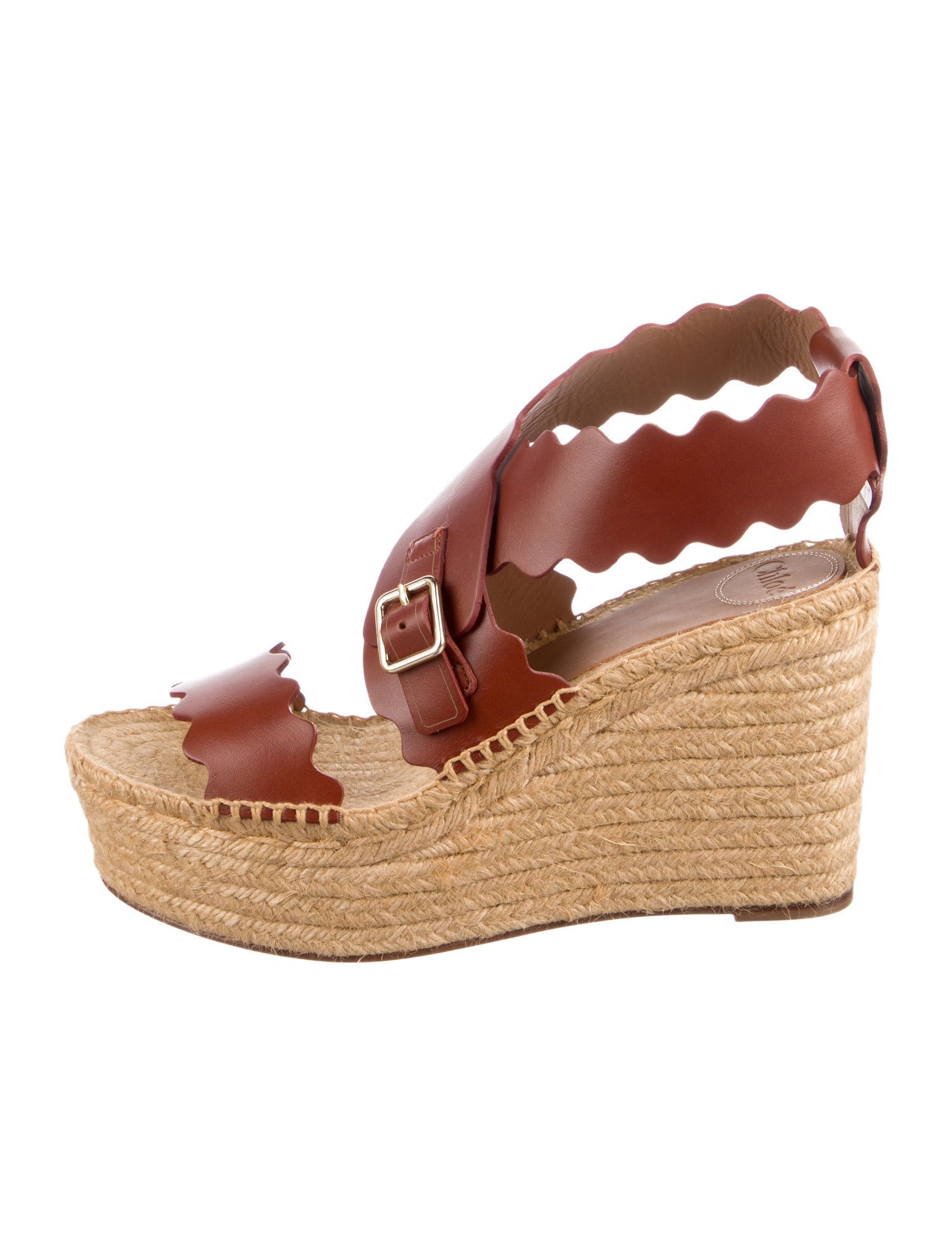Chloé Leather Colorblock Pattern Espadrilles