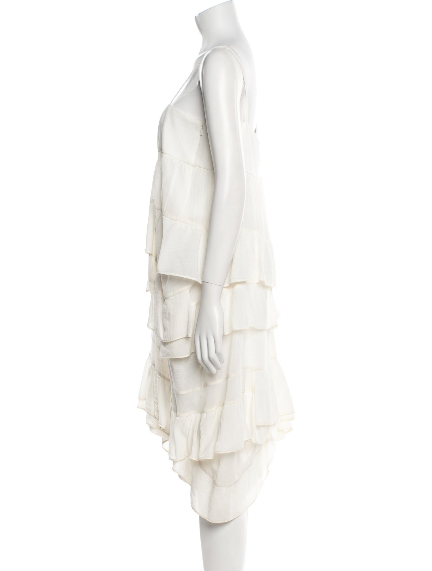 Chloé Square Neckline Midi Length Dress