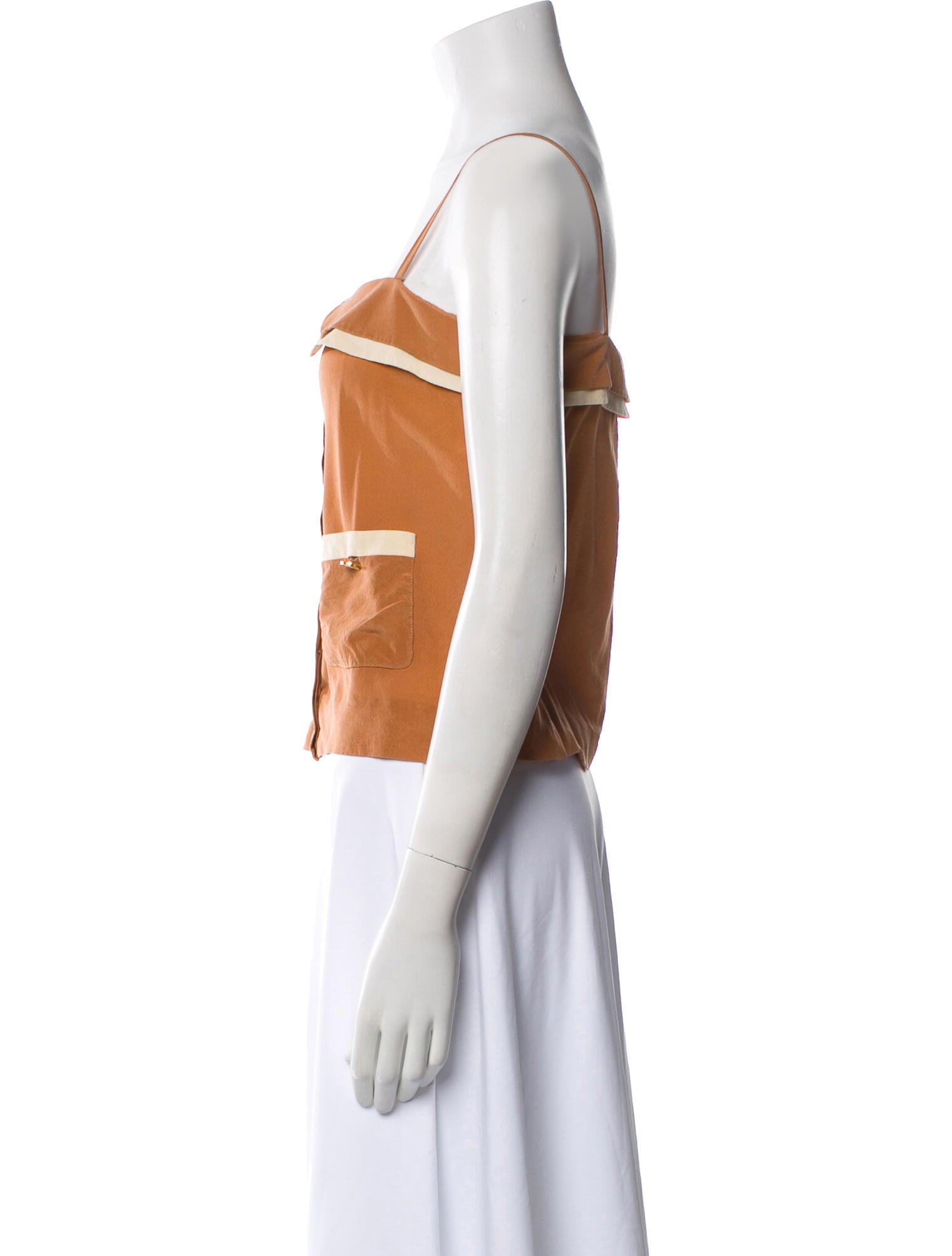 Chloé Printed Square Neckline Crop Top