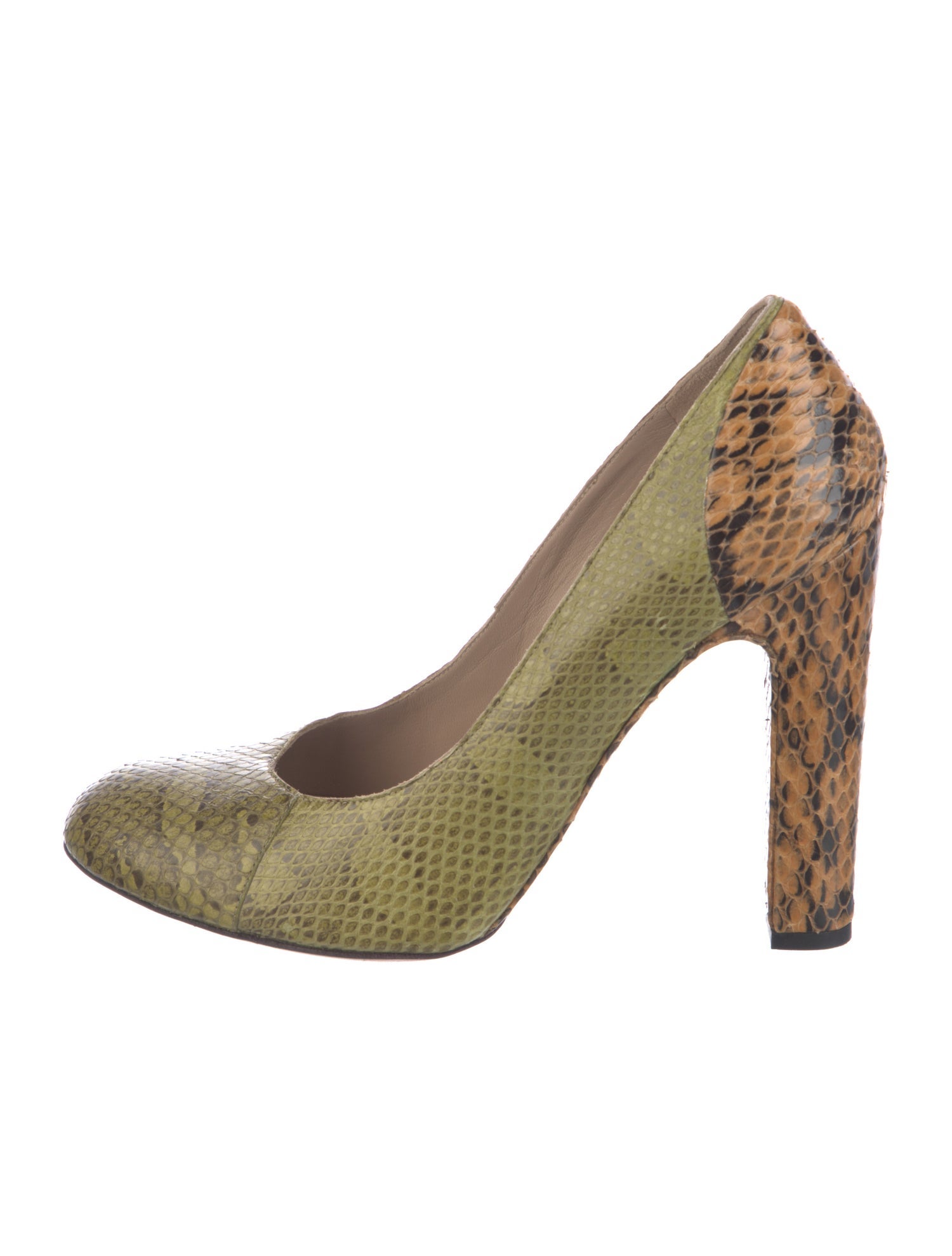 Chloé Snakeskin Animal Print Pumps