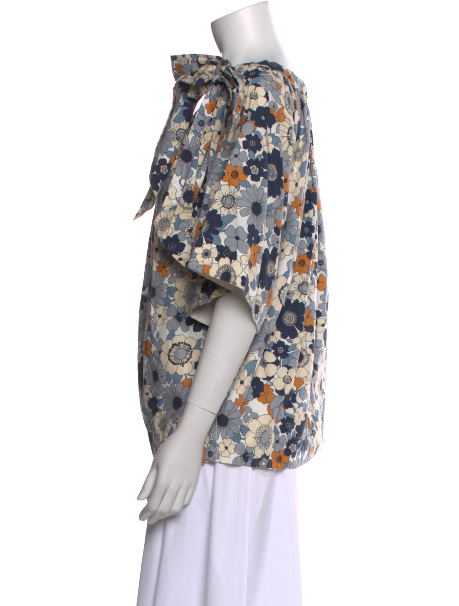 Chloé Floral Print Scoop Neck Blouse