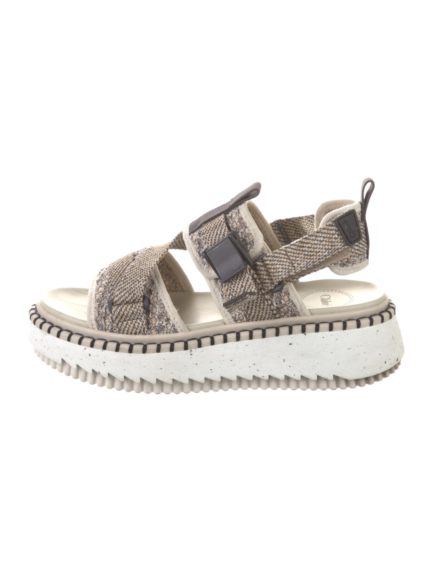 Chloé Leather Printed Slingback Sandals