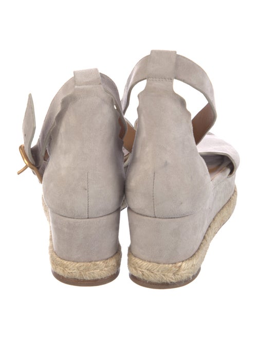 Chloé Suede Scalloped Accent Espadrilles