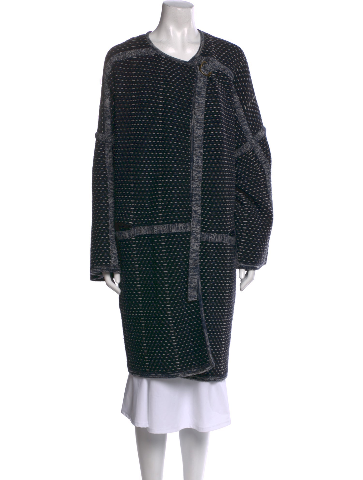 Chloé Wool Plaid Print Sweater