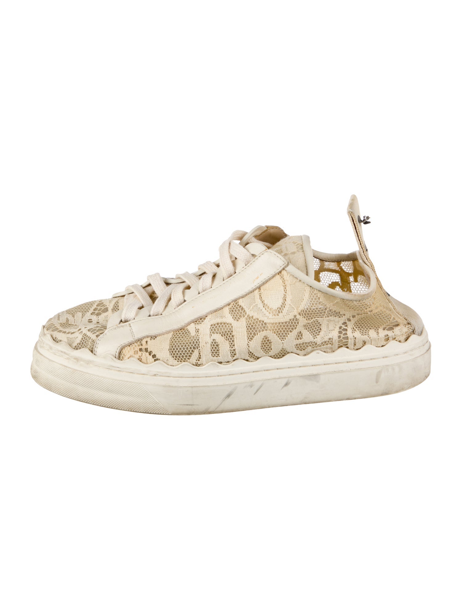 Chloé Lace Lace Trim Embellishment Sneakers