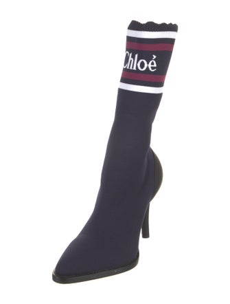 Chloé Striped Sock Boots