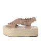 Chloé Suede Whipstitch Trim Espadrilles