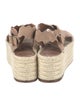 Chloé Suede Whipstitch Trim Espadrilles