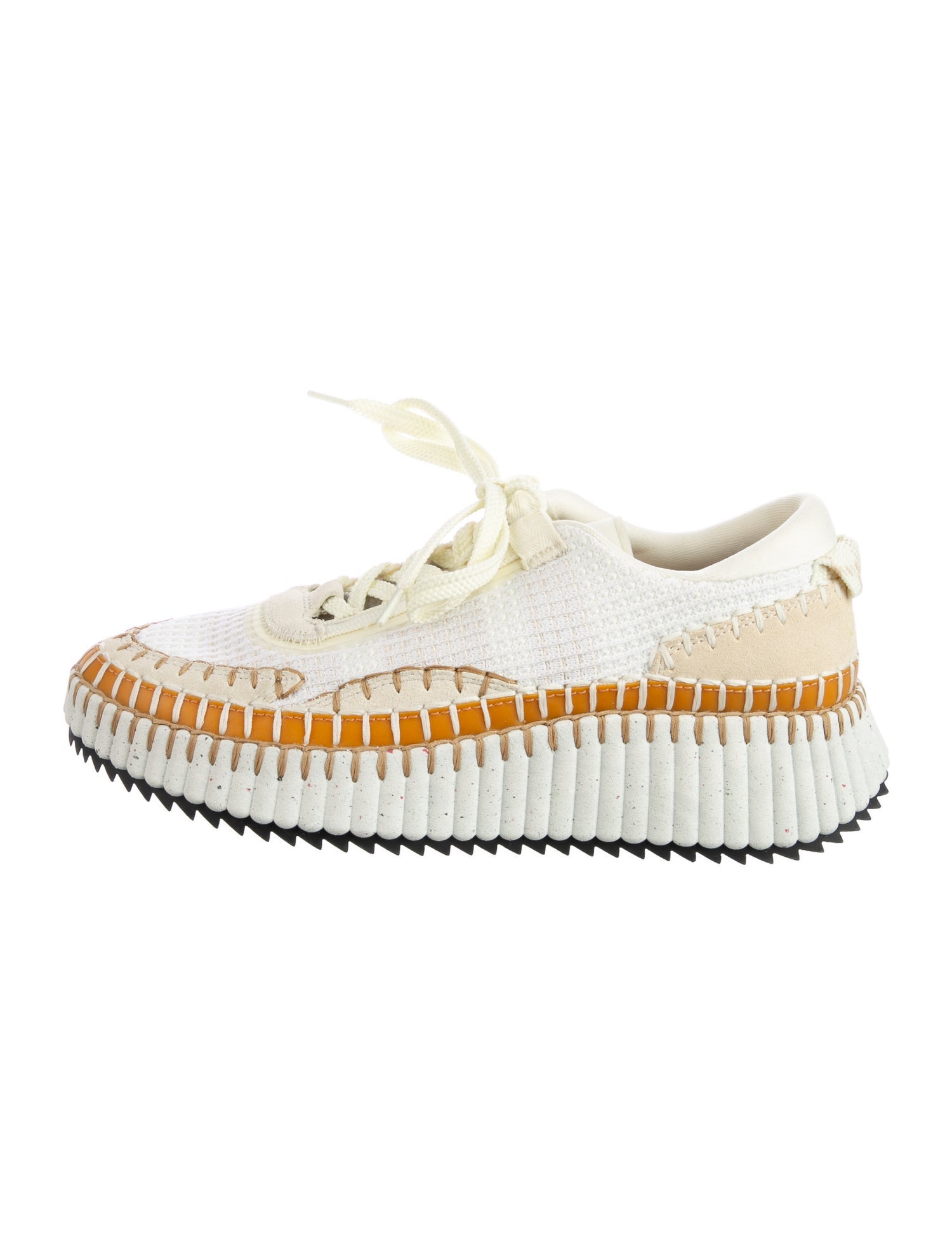 Chloé Mesh Colorblock Pattern Sneakers