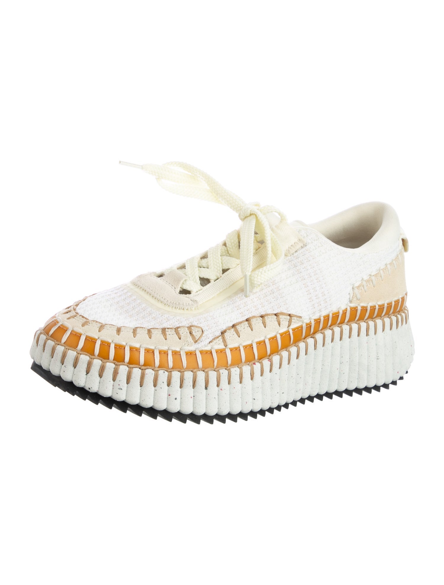 Chloé Mesh Colorblock Pattern Sneakers