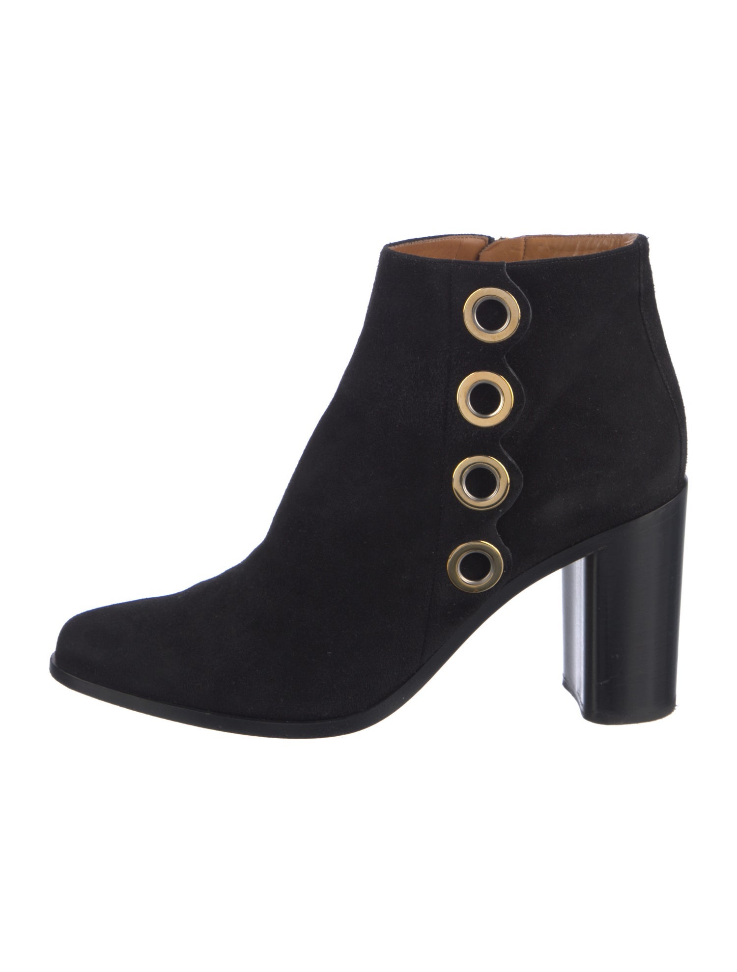 Chloé Suede Studded Accents Boots