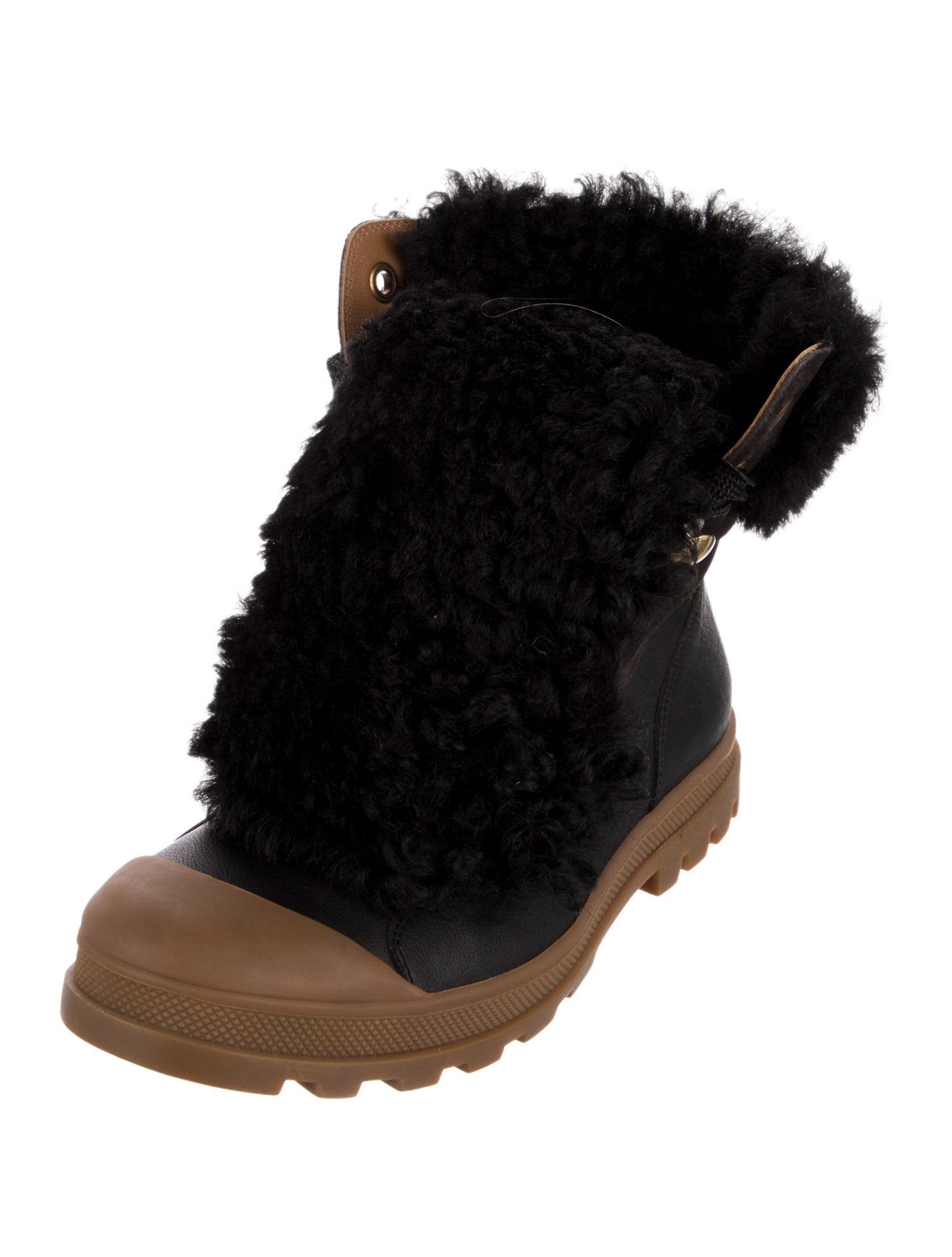 Chloé Leather Combat Boots