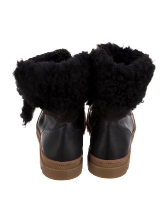 Chloé Leather Combat Boots