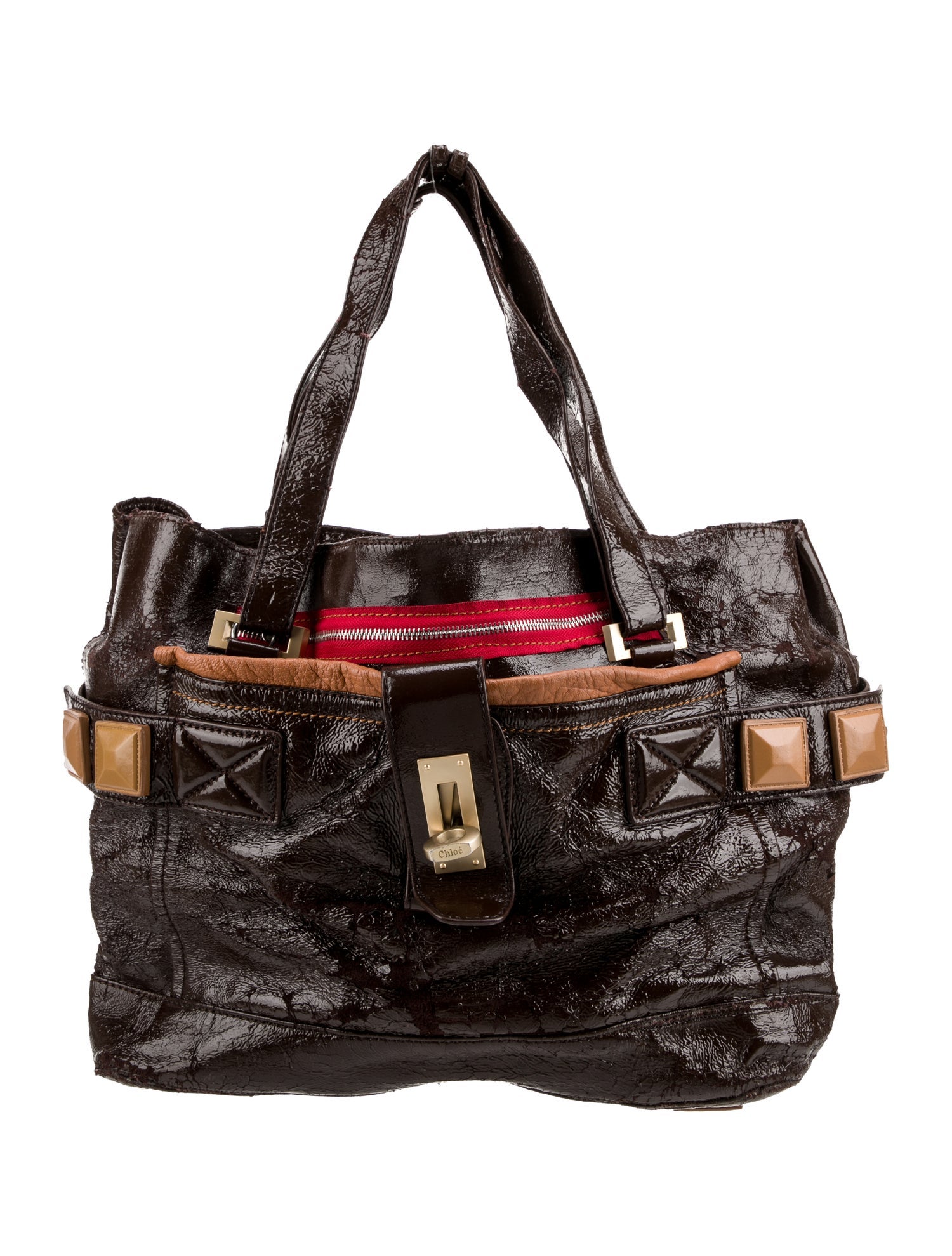 Chloé Patent Leather Weekender Bag