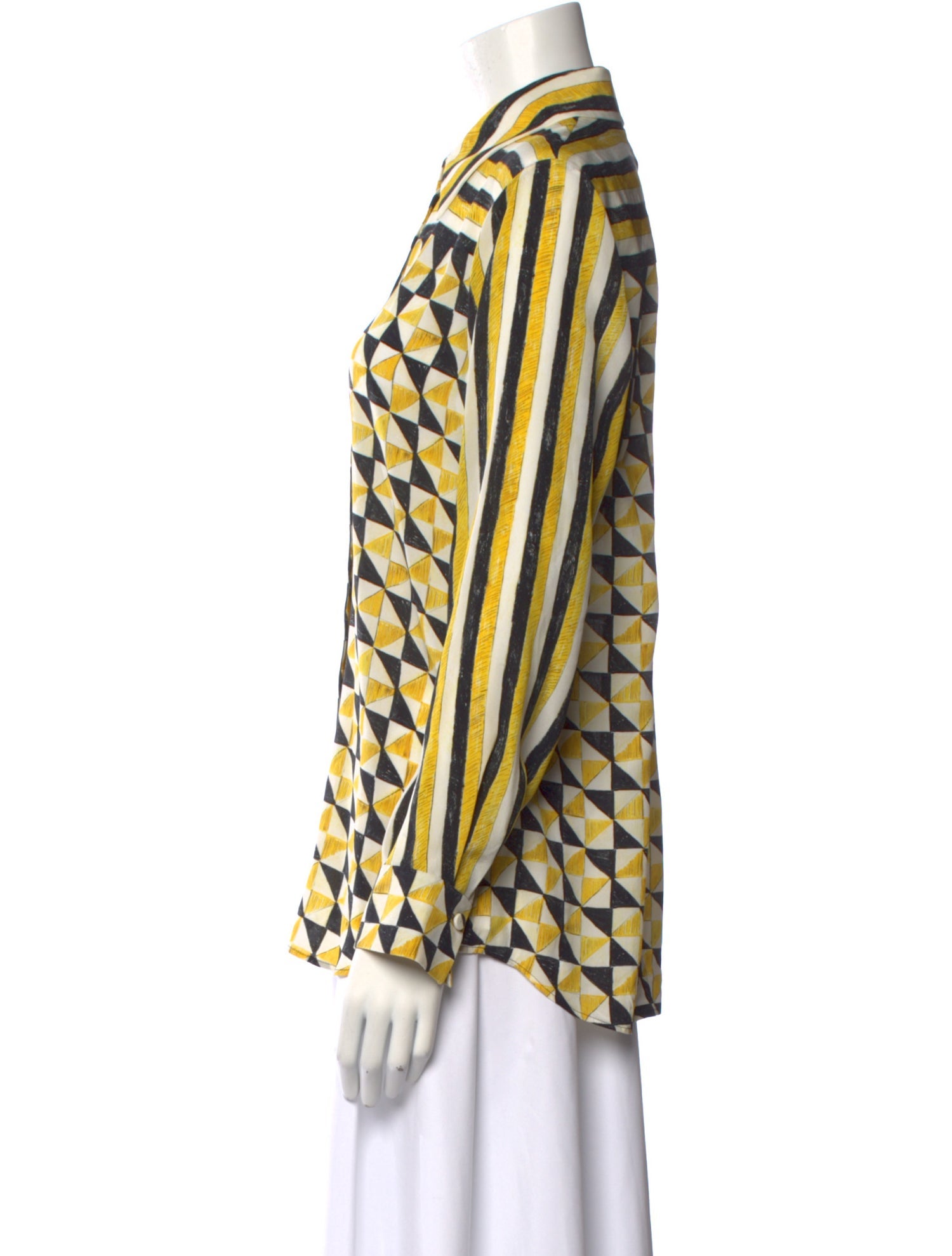 Chloé Silk Animal Print Button-Up Top