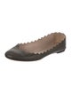 Chloé Leather Scalloped Accent Ballet Flats