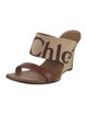 Chloé Leather Graphic Print Slides