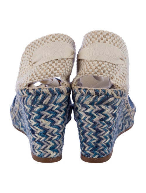 Chloé Denim Tweed Pattern Mules