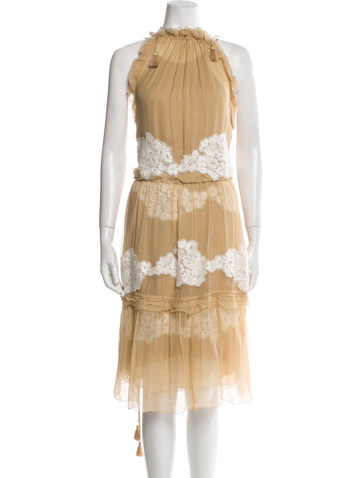 Chloé Silk Knee-Length Dress