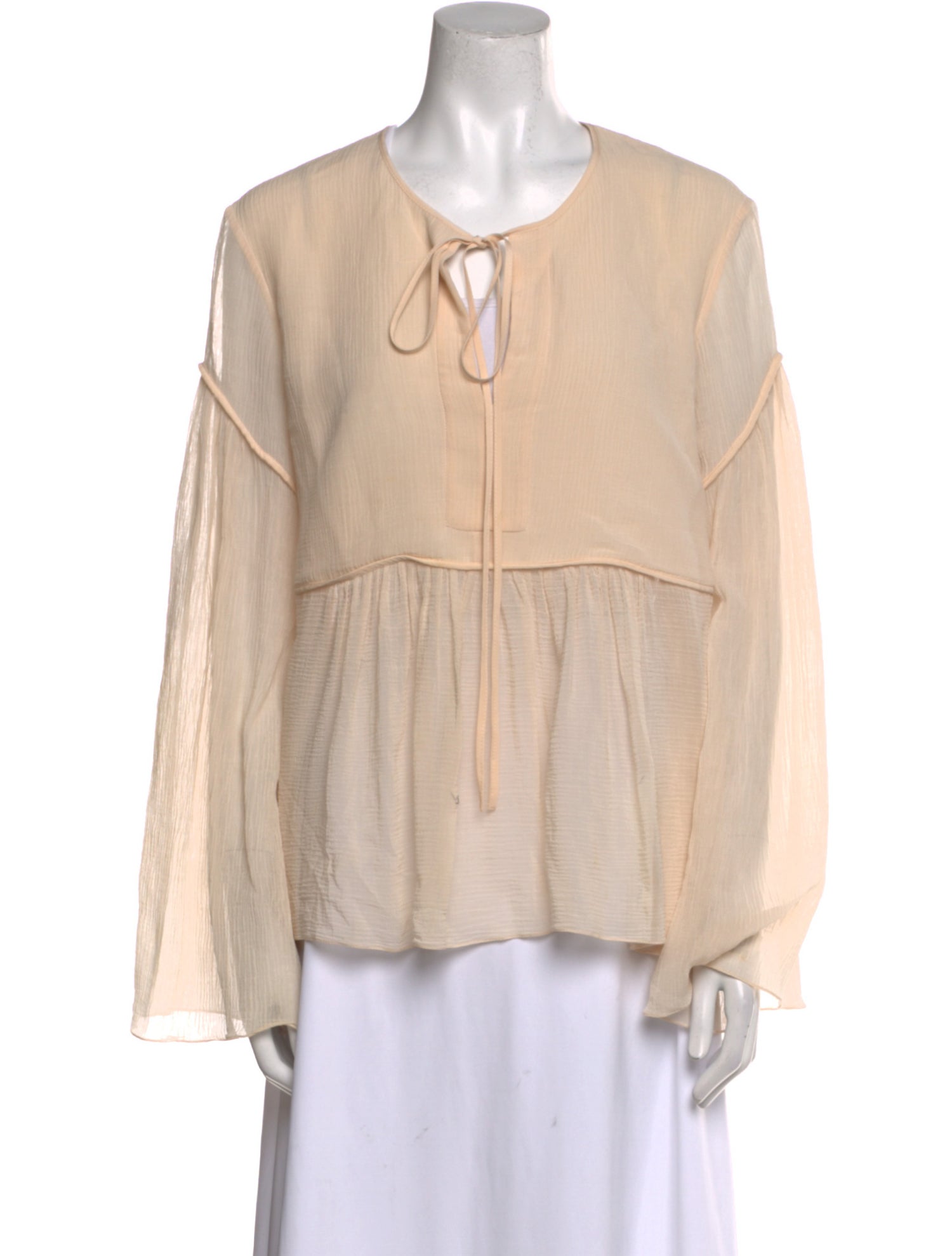 Chloé V-Neck Long Sleeve Blouse