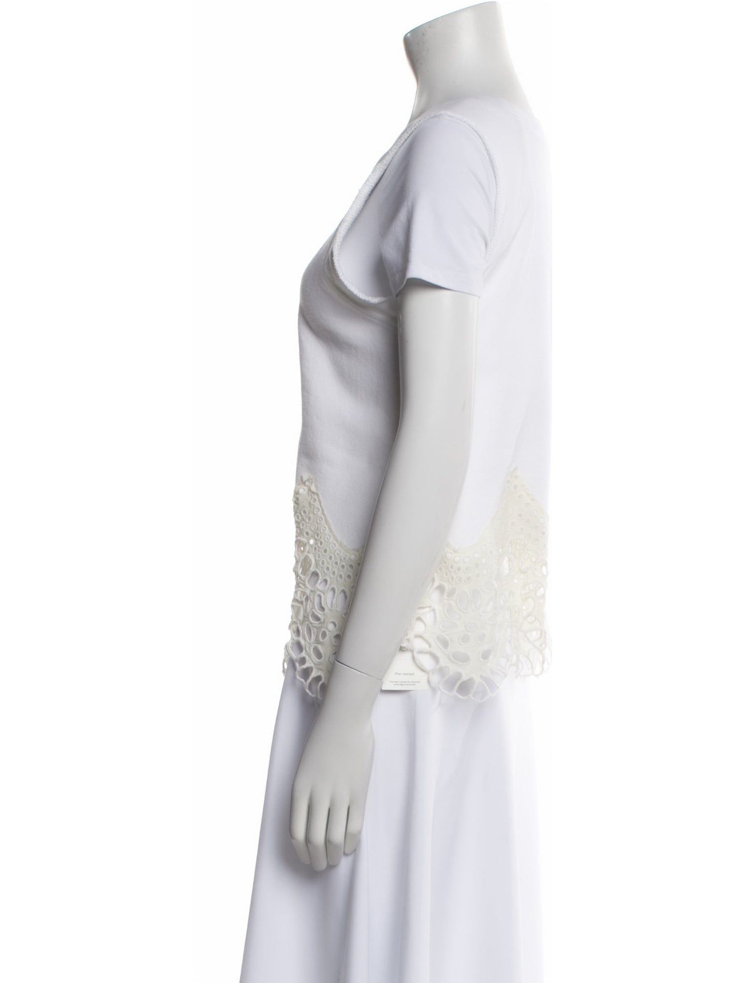 Chloé Lace Pattern Crew Neck T-Shirt