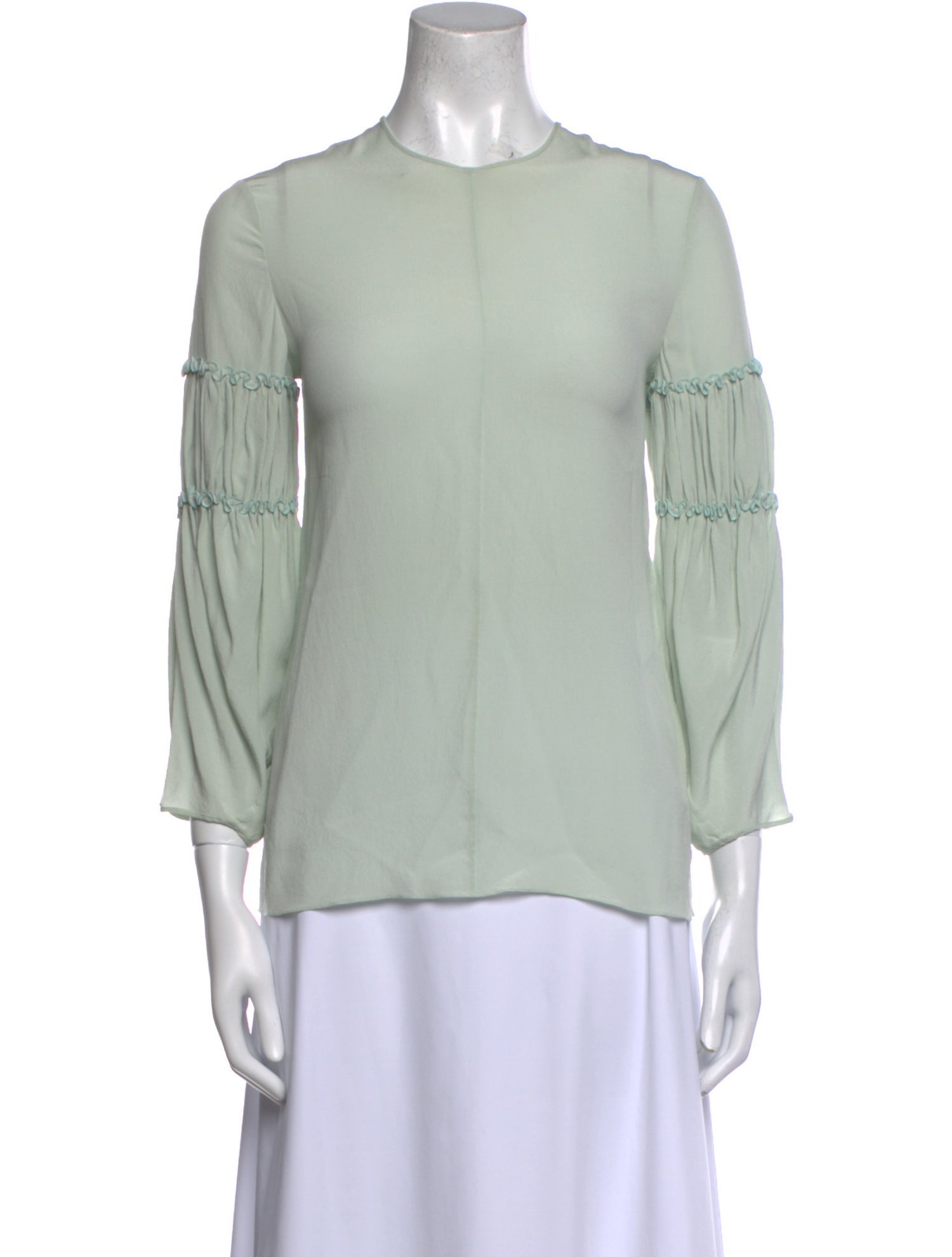 Chloé Silk Crew Neck Blouse