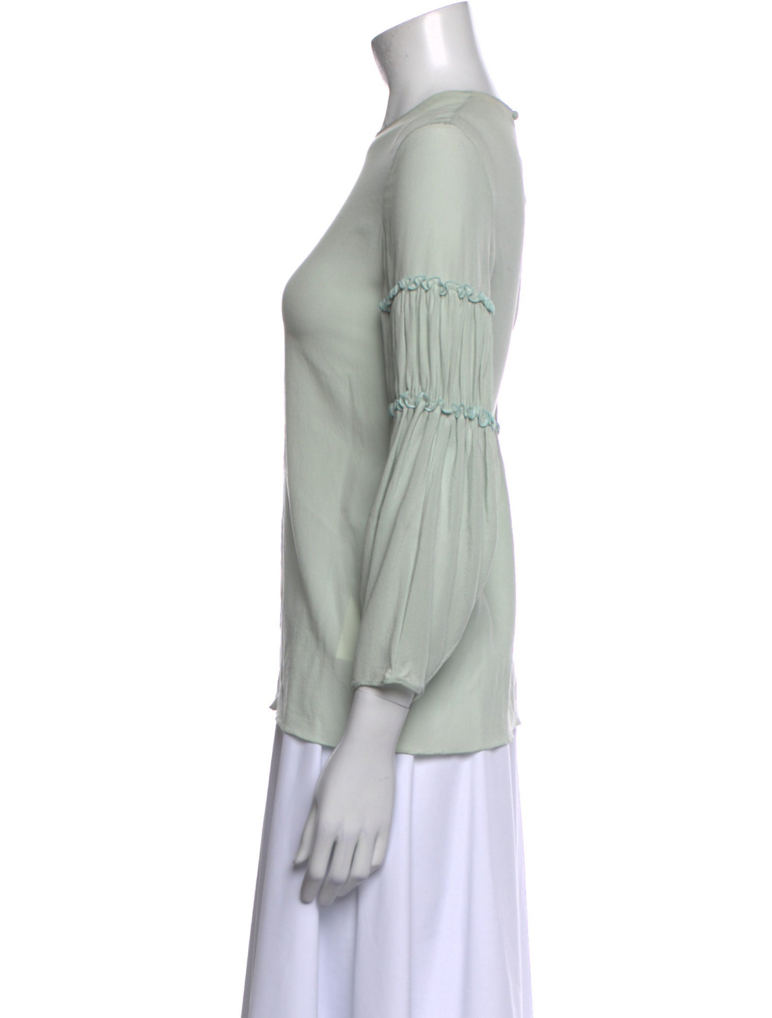 Chloé Silk Crew Neck Blouse