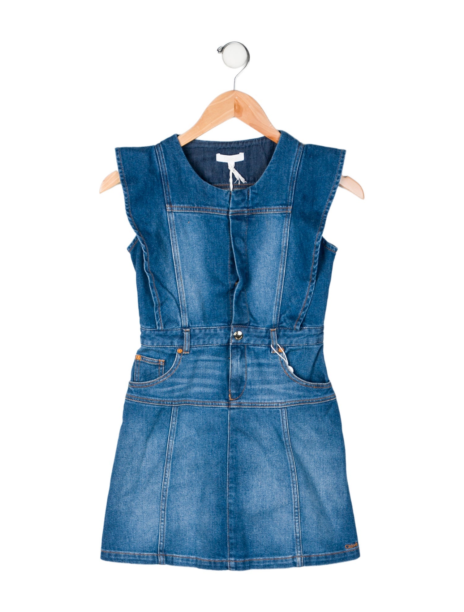 Chloé Short Sleeve Denim Dress w/Tags