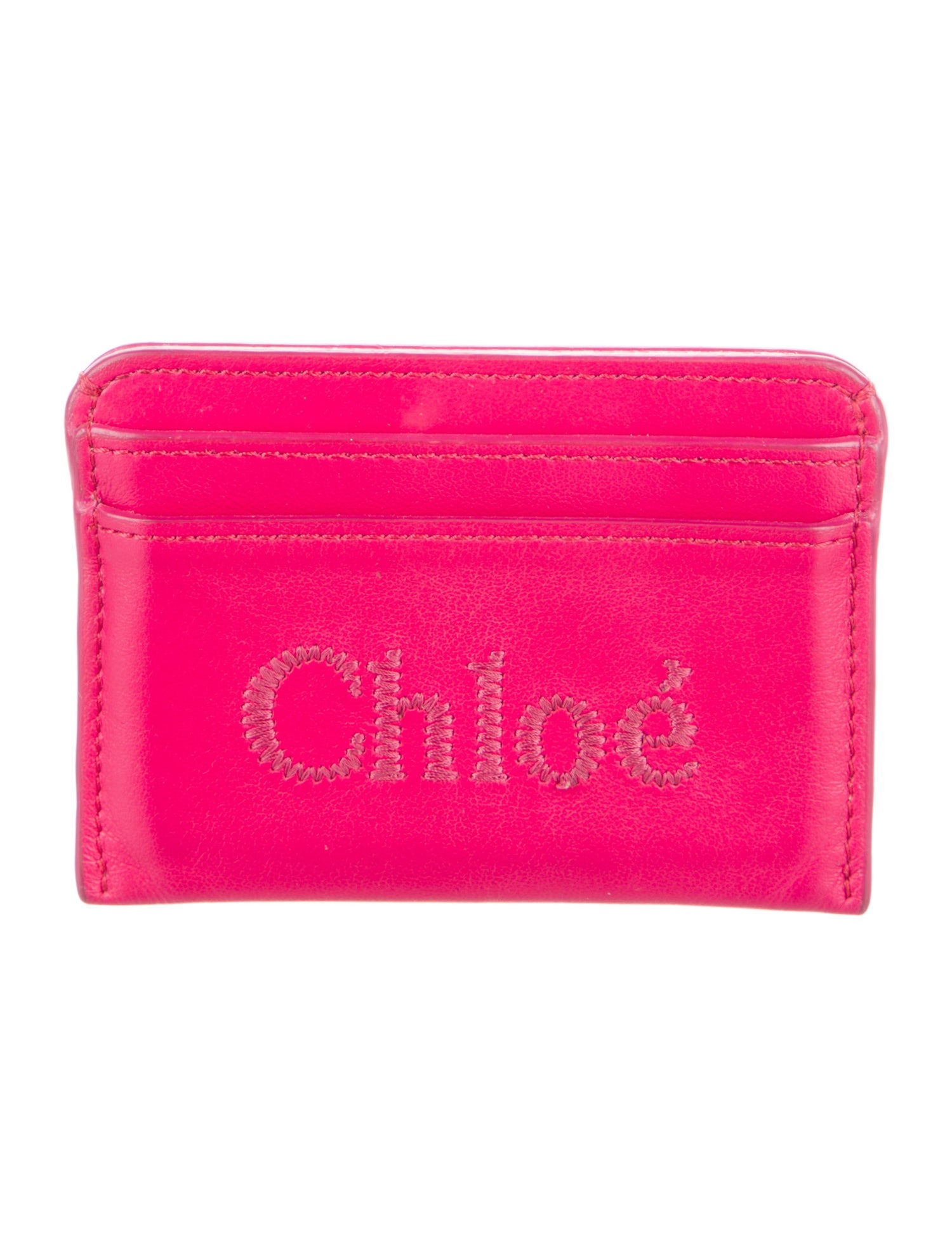 Chloé Leather Printed Compact Wallet