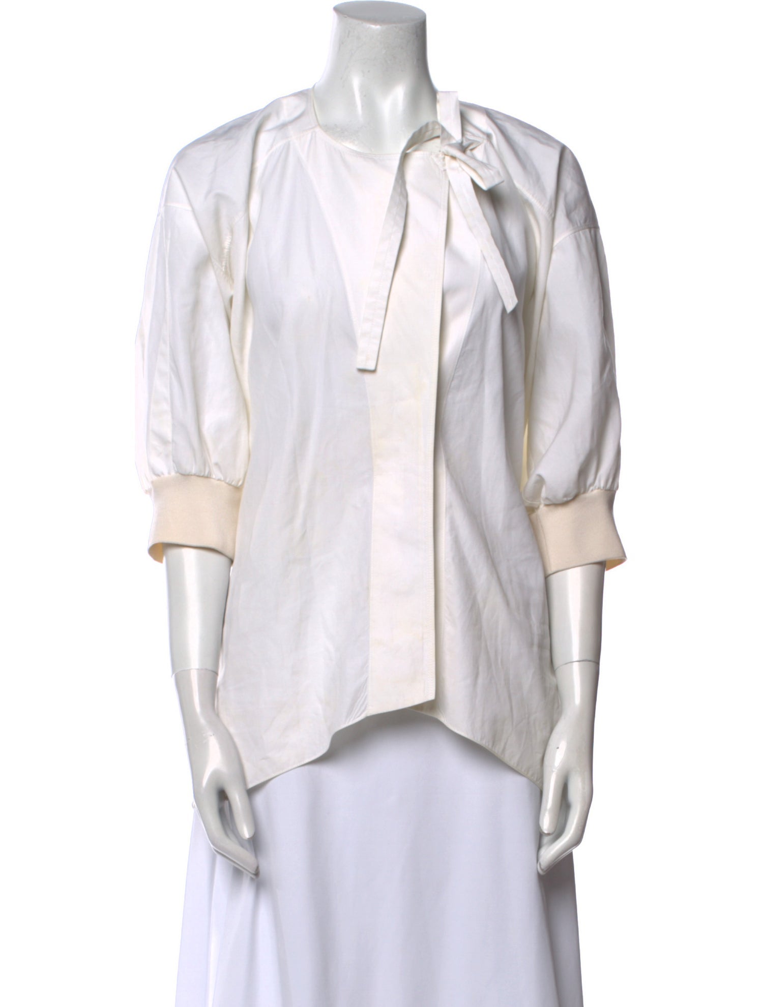 Chloé Silk V-Neck Button-Up Top