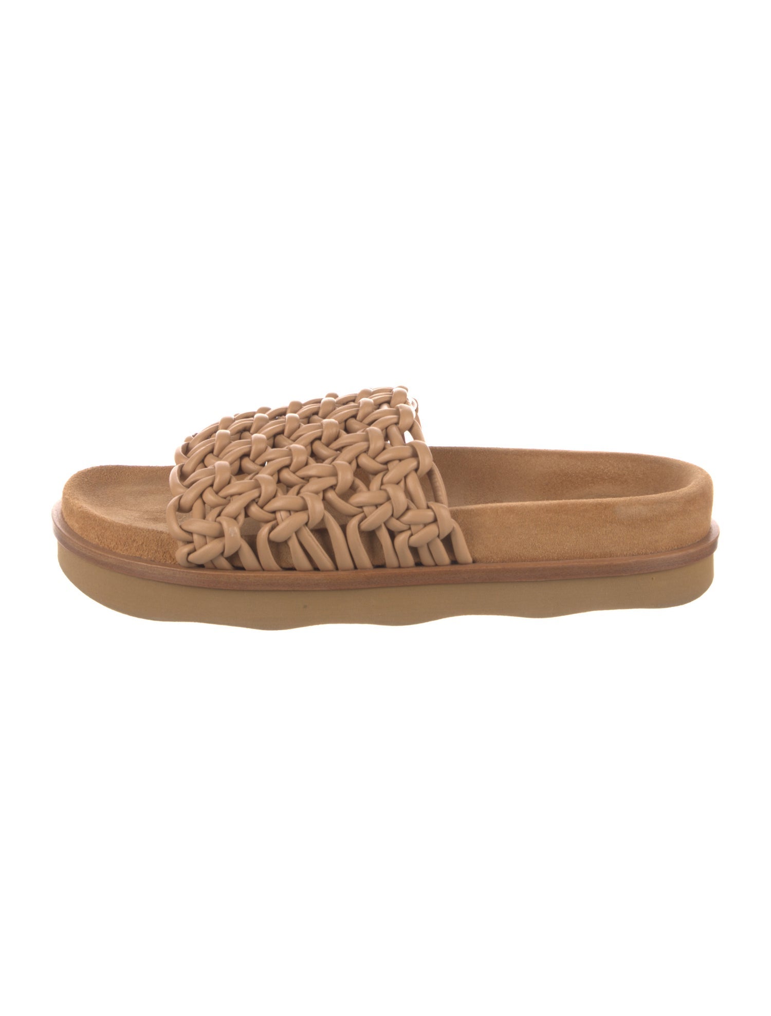 Chloé Leather Braided Accents Slides