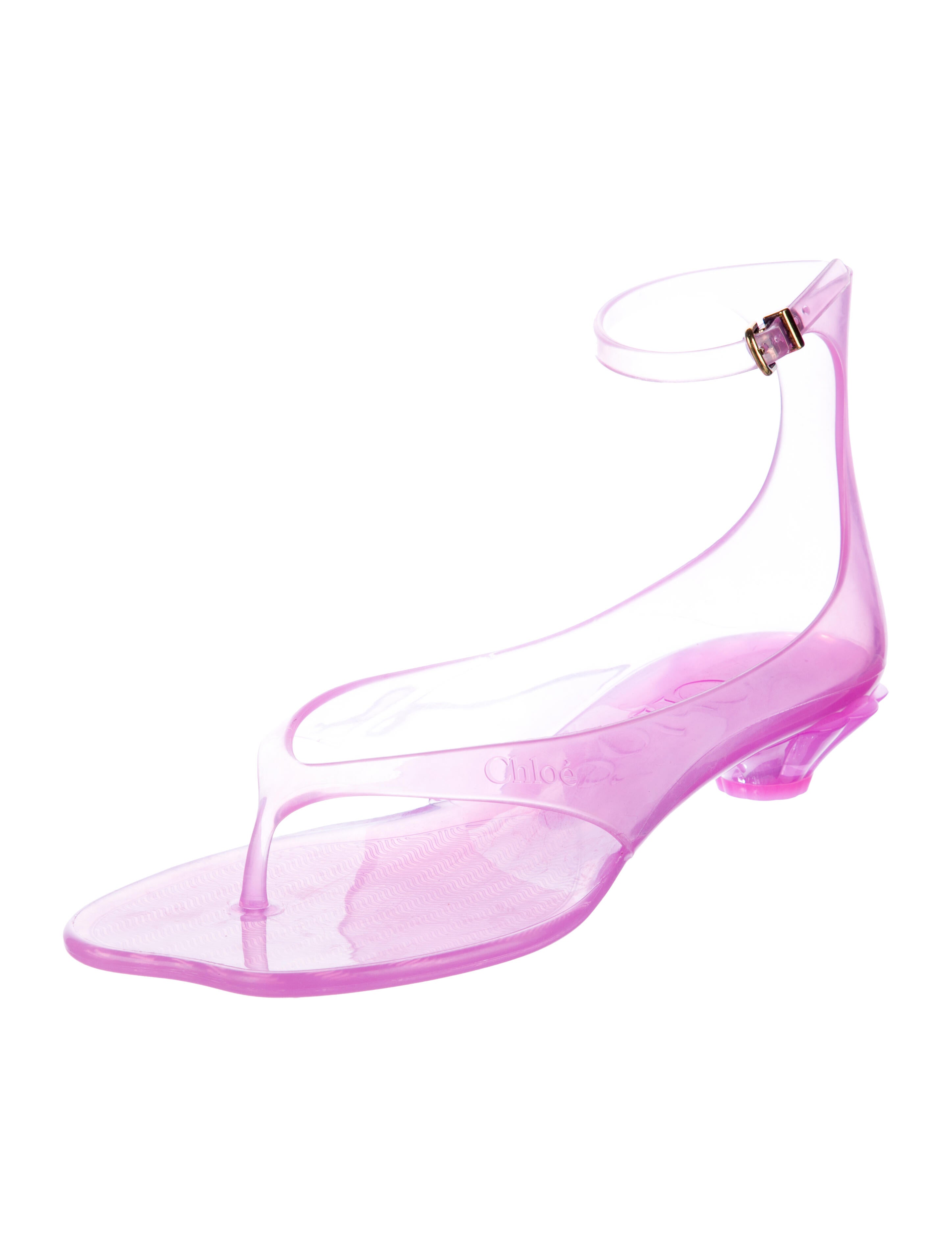 Chloé PVC T-Strap Sandals