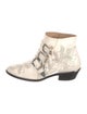 Chloé Leather Colorblock Pattern Lace-Up Boots