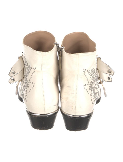 Chloé Leather Colorblock Pattern Lace-Up Boots