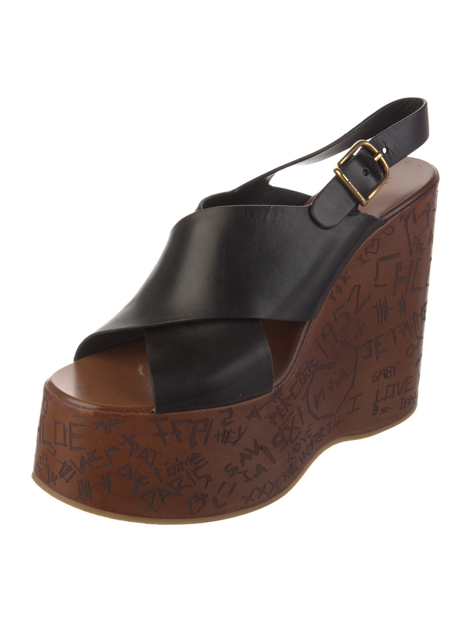 Chloé Leather Slingback Sandals