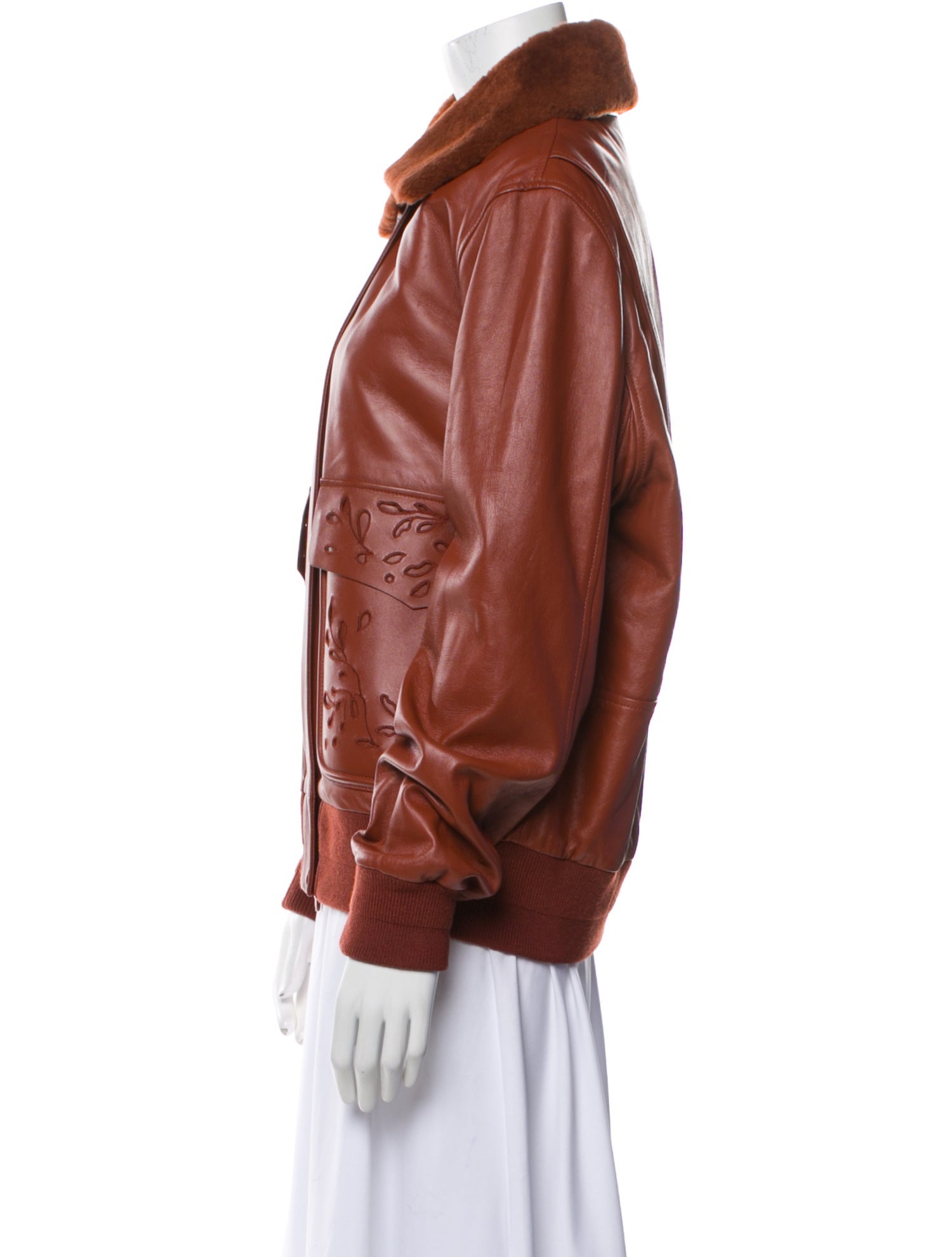 Chloé Leather Bomber Jacket