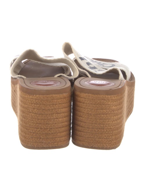 Chloé Canvas Graphic Print Mules