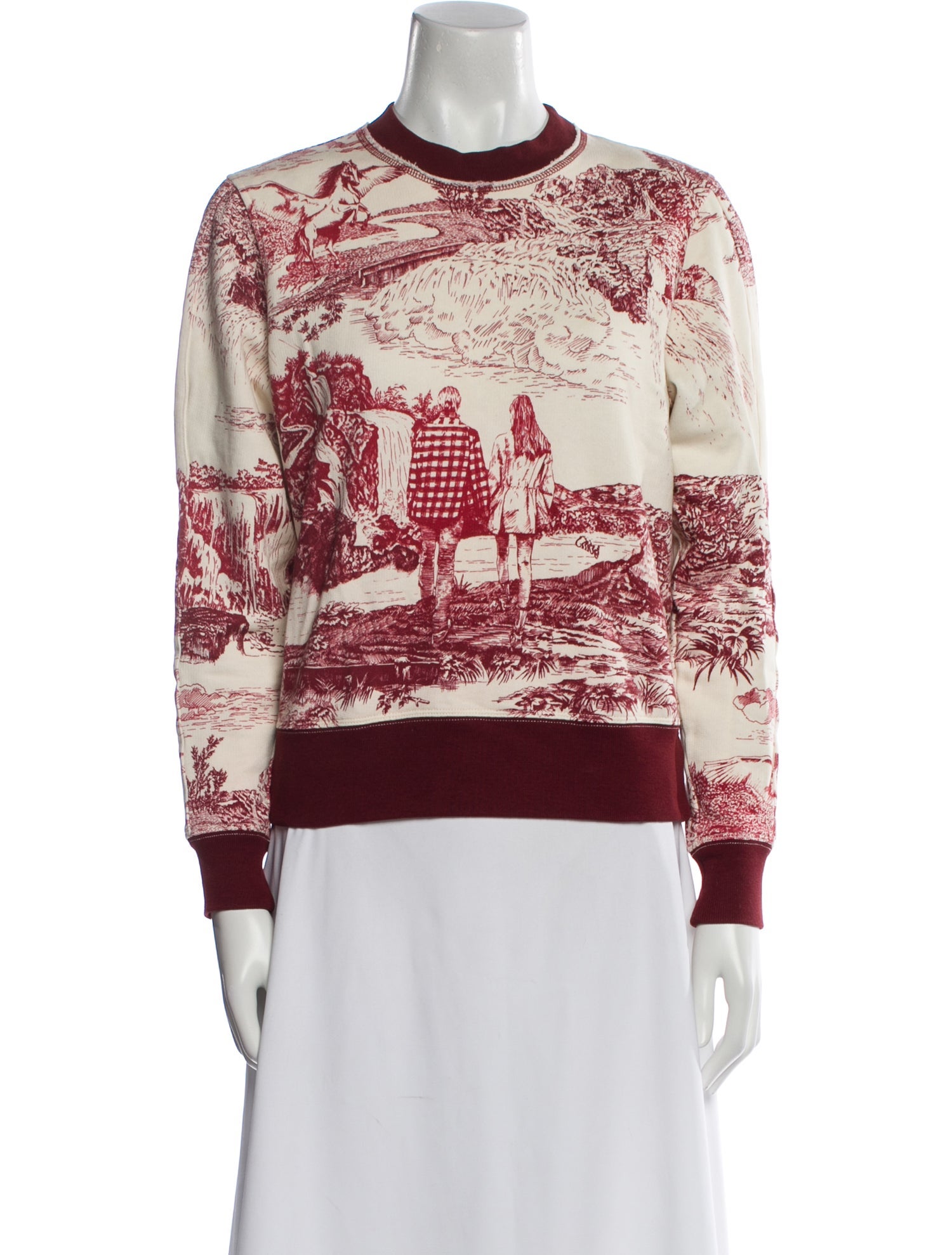 Chloé Printed Mock Neck Sweatshirt