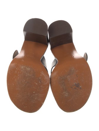 Chloé Leather Studded Accents Slides