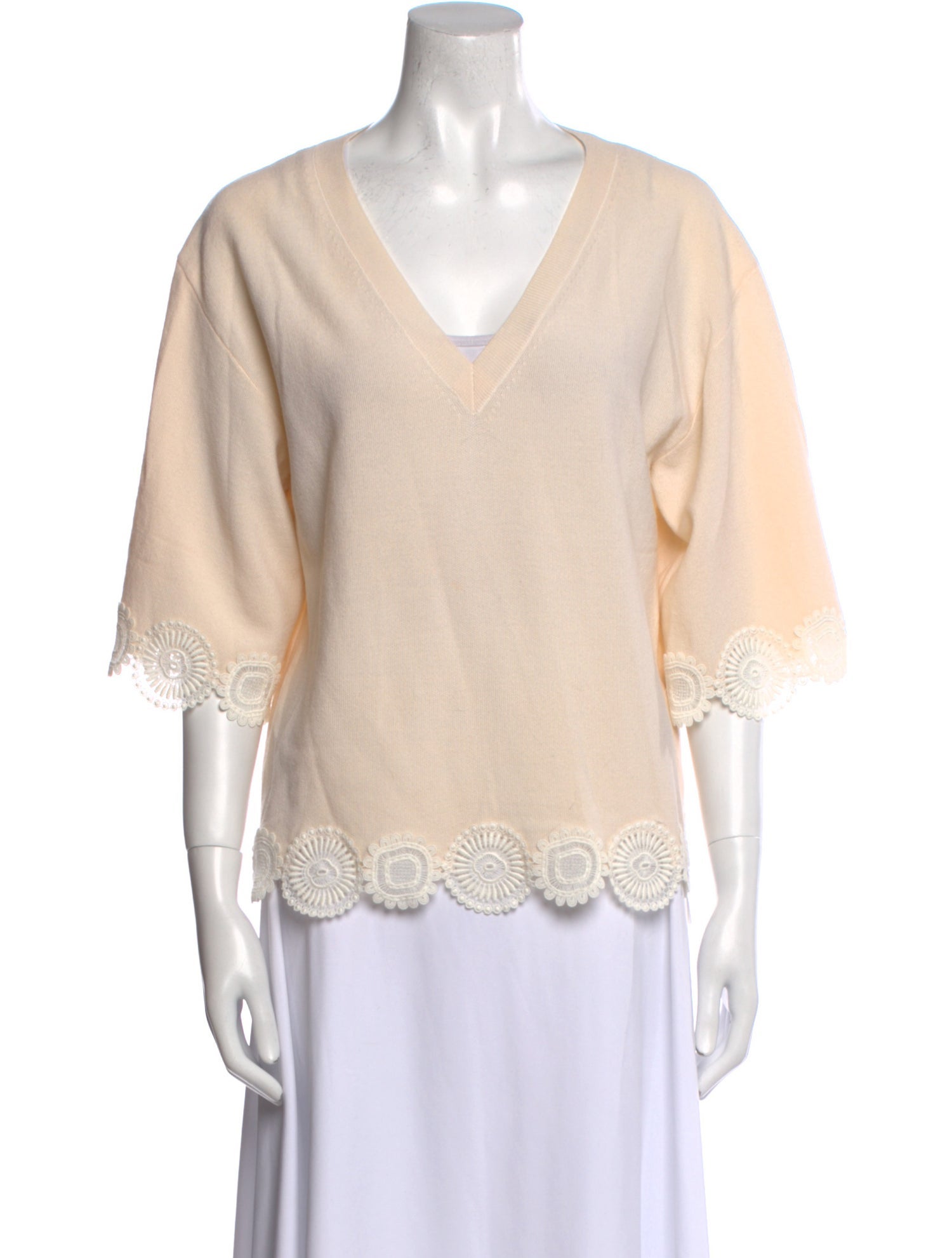 Chloé Virgin Wool V-Neck Top