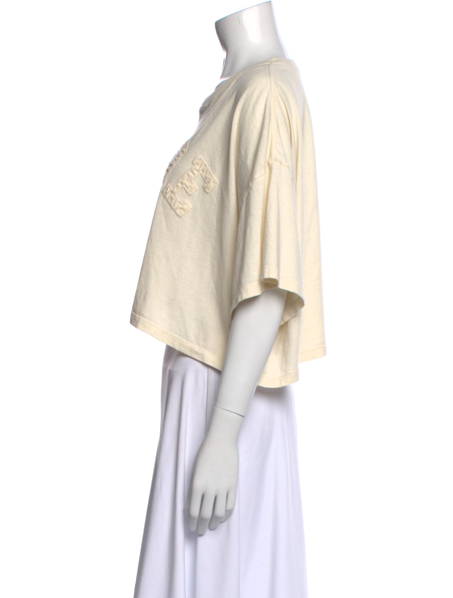 Chloé Graphic Print Crew Neck Crop Top