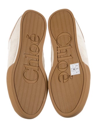 Chloé Leather Colorblock Pattern Sneakers