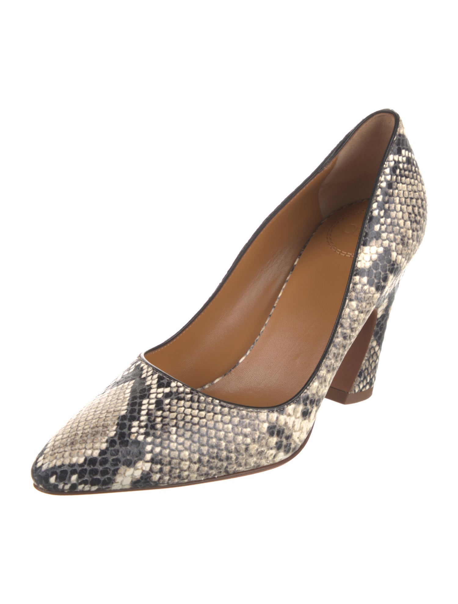 Chloé Snakeskin Animal Print Pumps