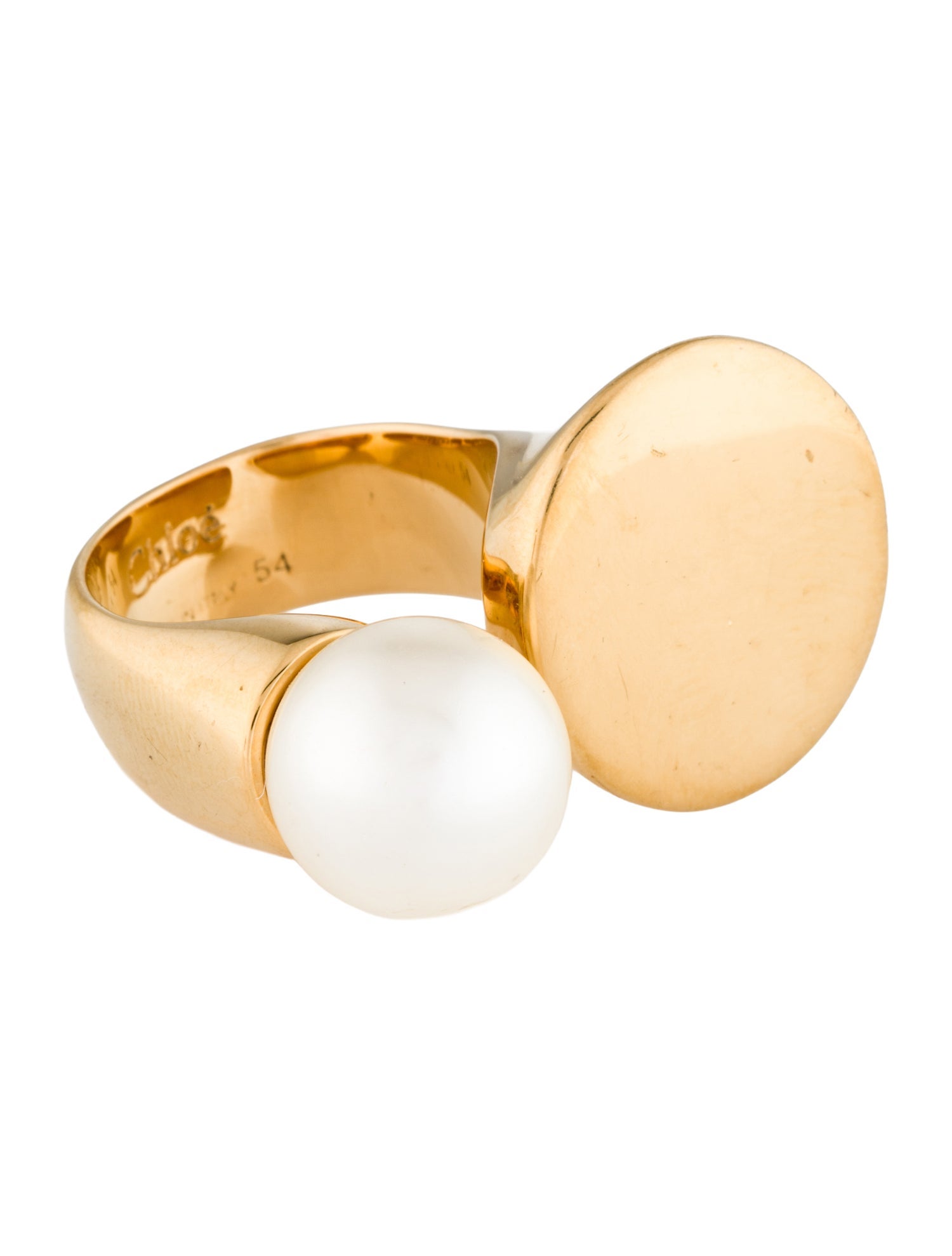 Chloé Faux Pearl Darcey Cocktail Ring