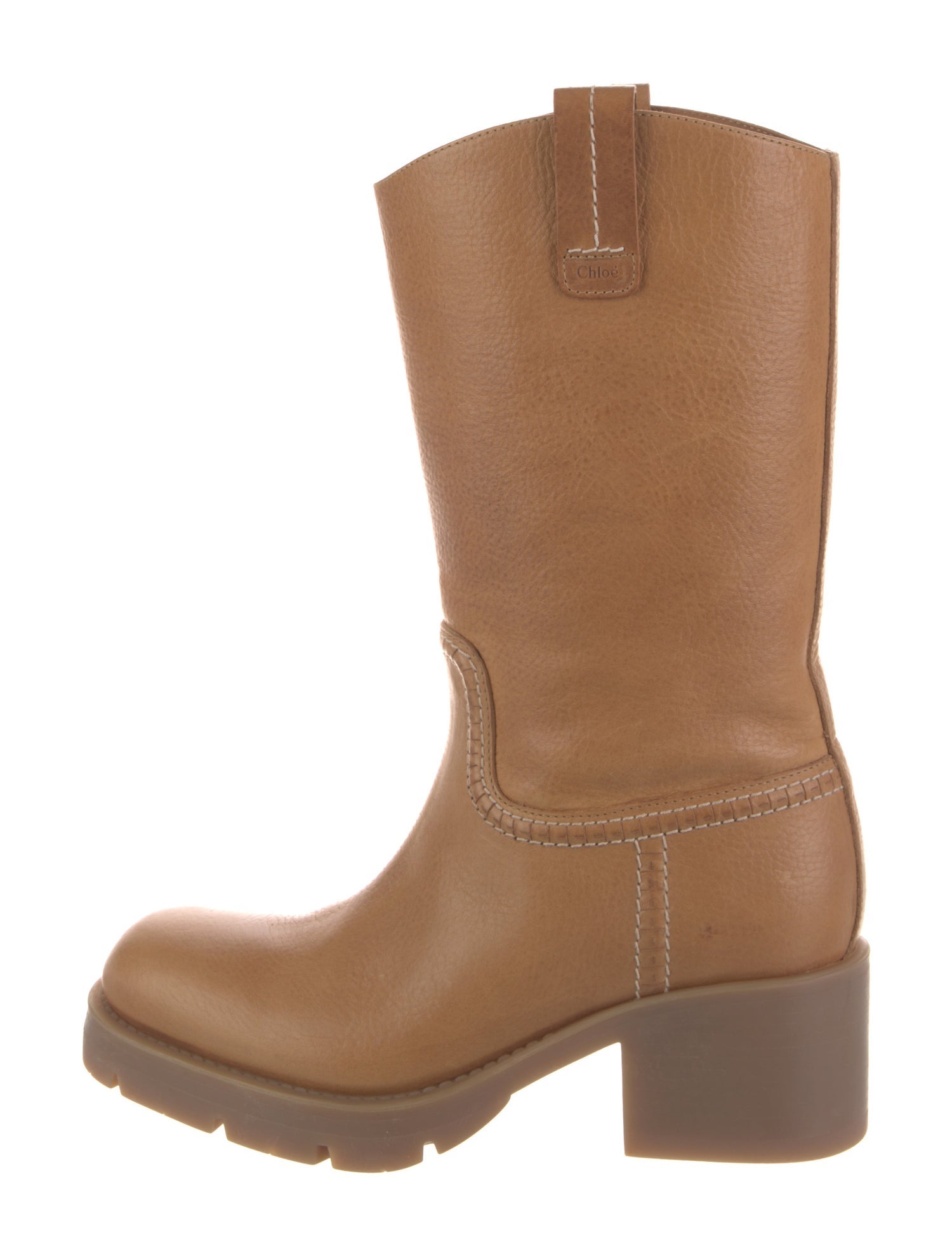 Chloé Leather Moto Boots