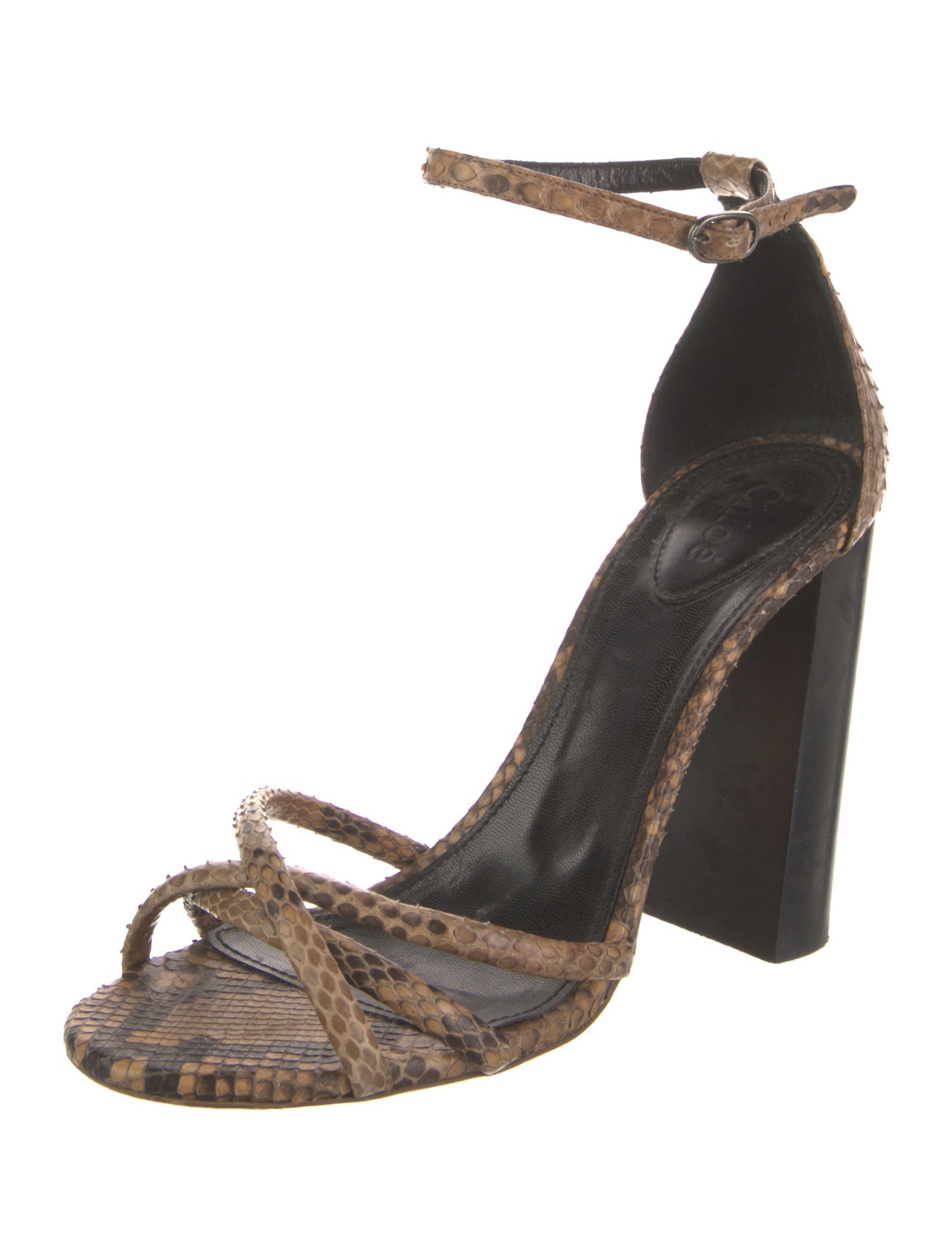 Chloé Snakeskin Animal Print Sandals