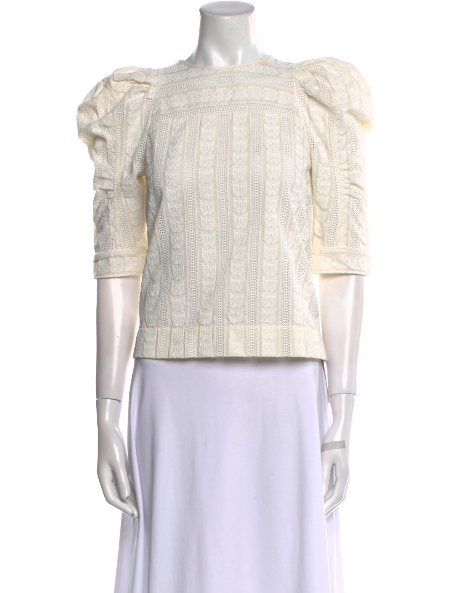 Chloé Scoop Neck Short Sleeve Crop Top